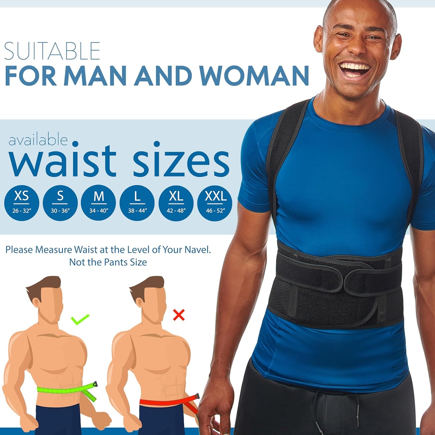 Back Brace Posture Corrector for Men and Women - Adjustable Posture Brace for Upper and Lower Back Pain Relief - Muscle Memory Support Straightener (Small)