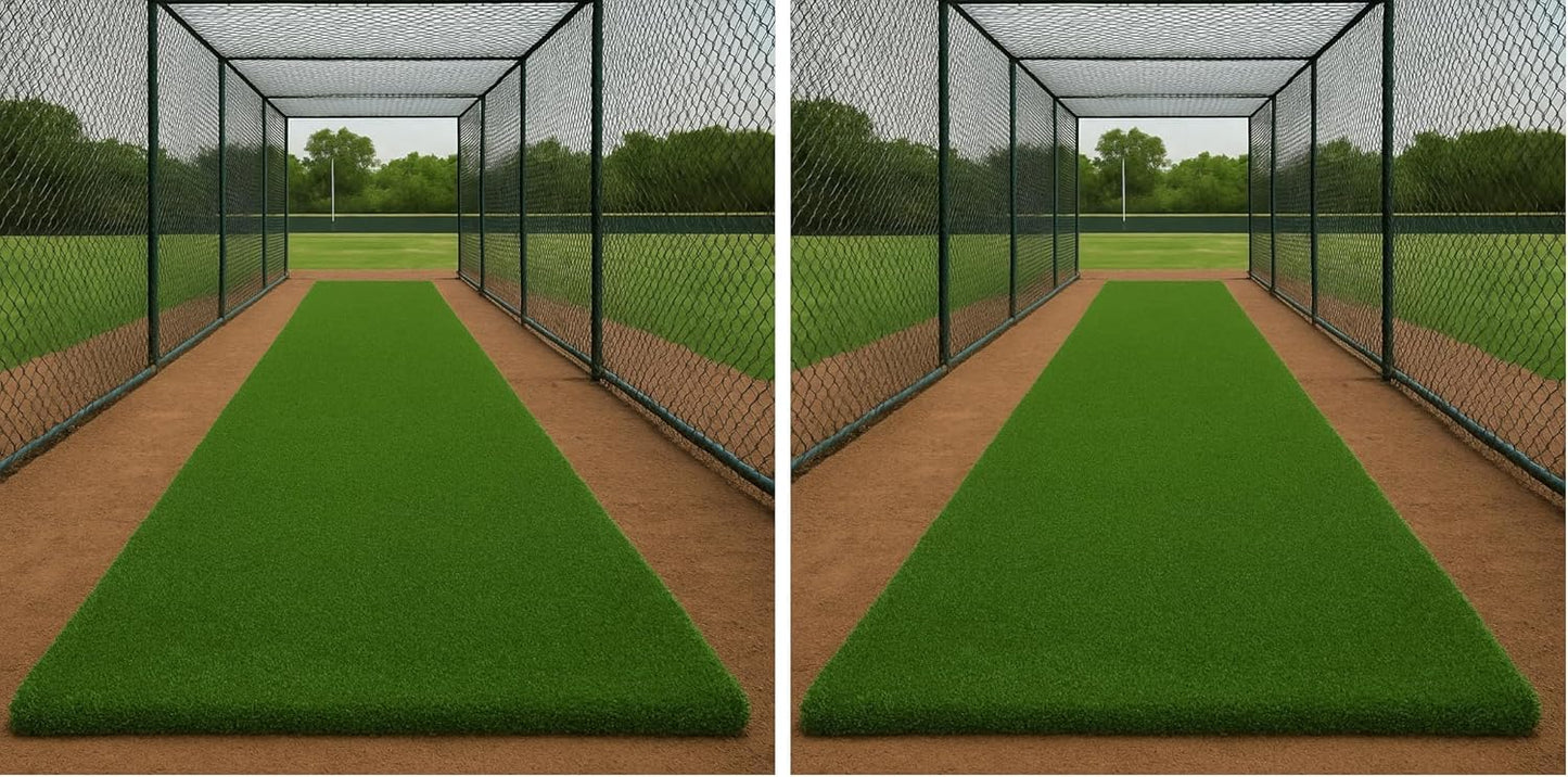 Ottomanson Artificial Turf Golf Hitting Mat 3' x 6' Indoor/Outdoor Waterproof Synthetic Fake Grass for Putting Practice Baseball Football Sports Gym Backyard, Custom Size 2' up to 30' (Pack of 2)