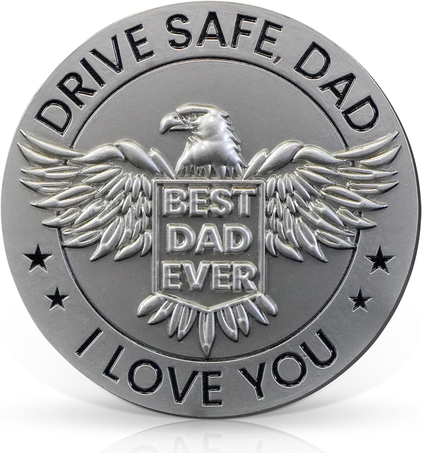 FLAGWIX Christmas Birthday Gifts for Dad from Daughter Son - Metal Car Visor Clip 3 in - Dad Gifts Who Wants Nothing, Father Papa Mens Birthday Gift Ideas, Car Accessories Visor Clip