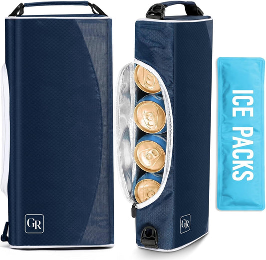 Golf Cooler Bag with Ice Packs - Golf Gifts for Men Fits in Golf Bags Golf Accessories Fathers Day Dad Gifts from Daughter Son Wife - Keeps 6 Beer Cans or 2 Wine Bottles Cold for Hours