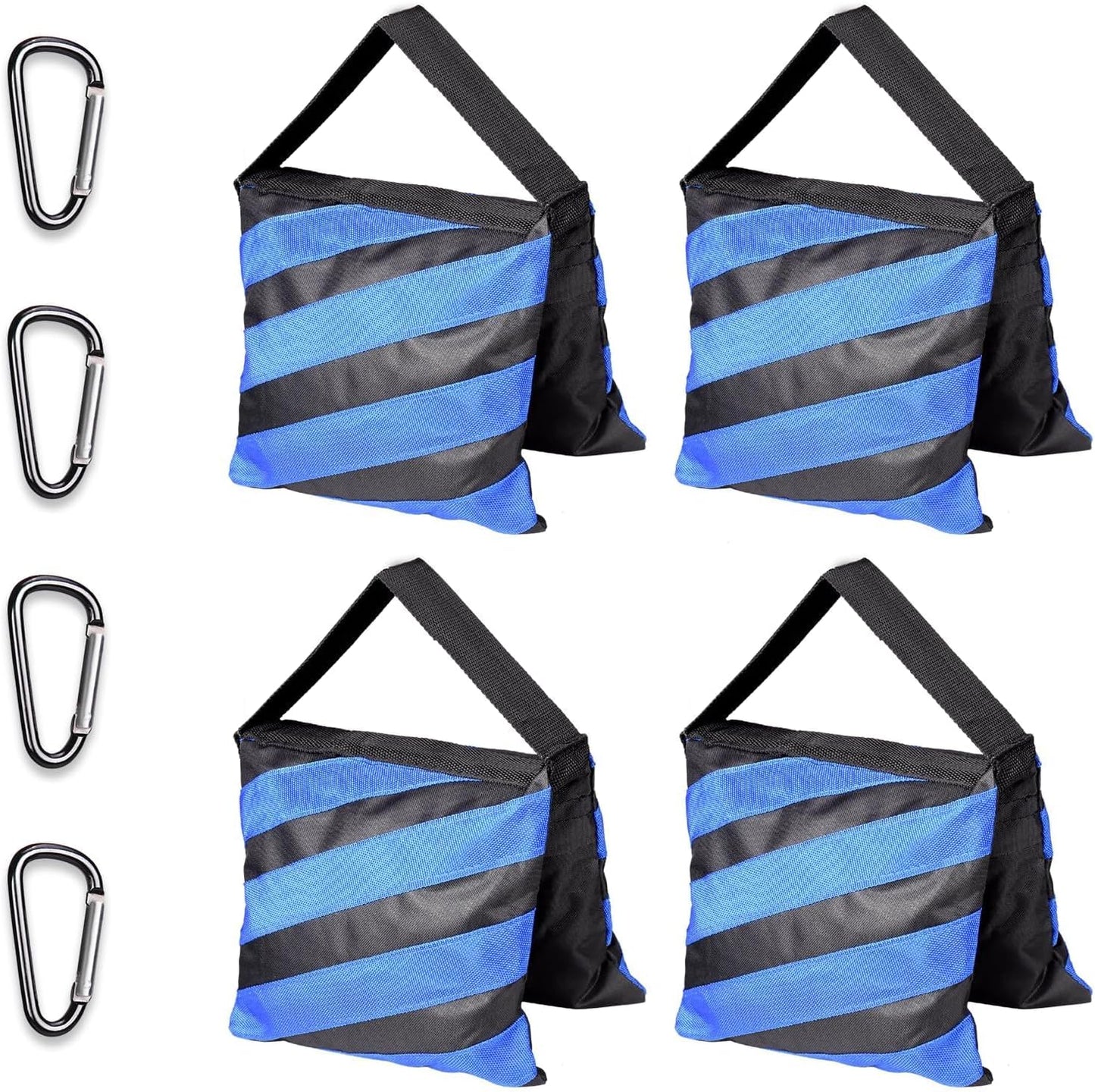 EMART Heavy Duty Sandbag Photo Studio Weight Bag Saddlebag Design for Photography Light Stand Tripod, Outdoor Patio, Sports, Pop up Tent, Umbrella Base, Camping, Fishing Chair -4 Packs Set(Blue)