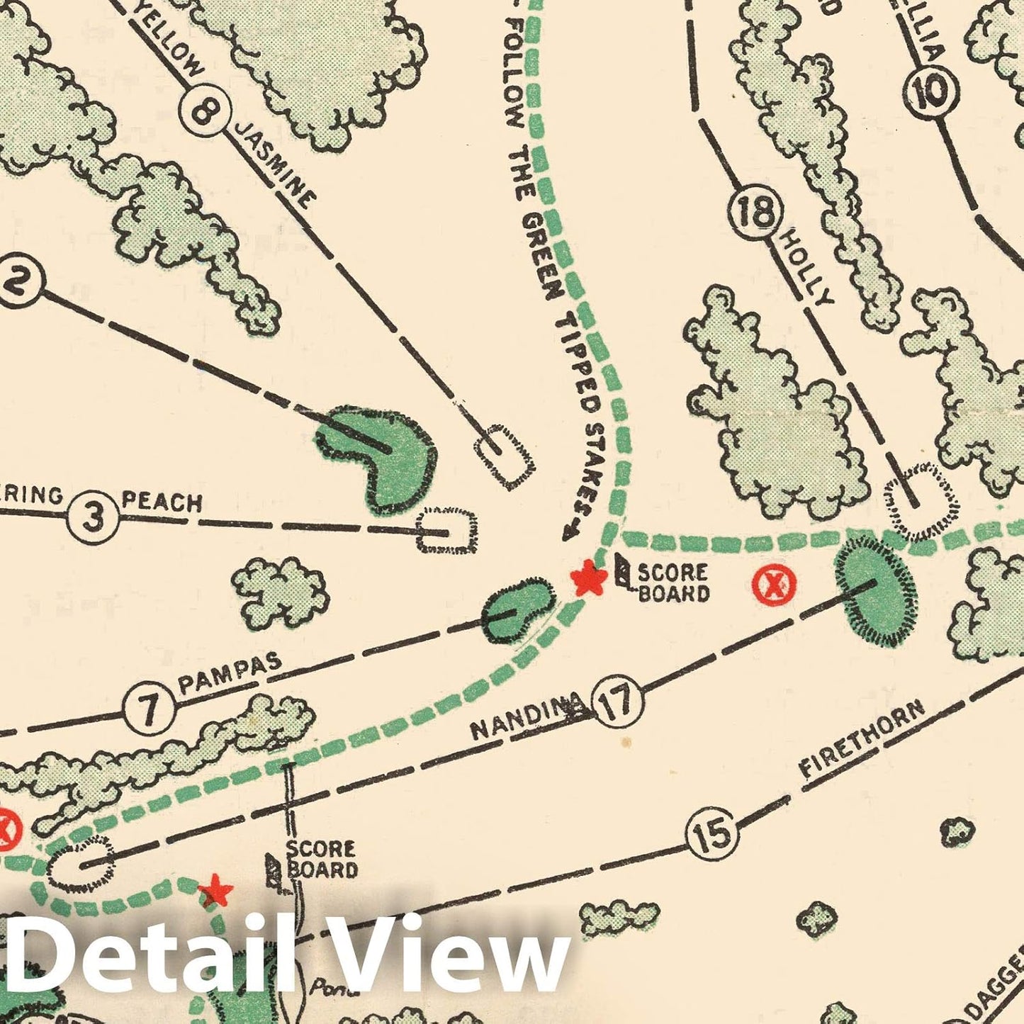 Historic Map - Augusta National Golf Club Course, 1954 - Unframed Vintage Wall Art 33in x 44in