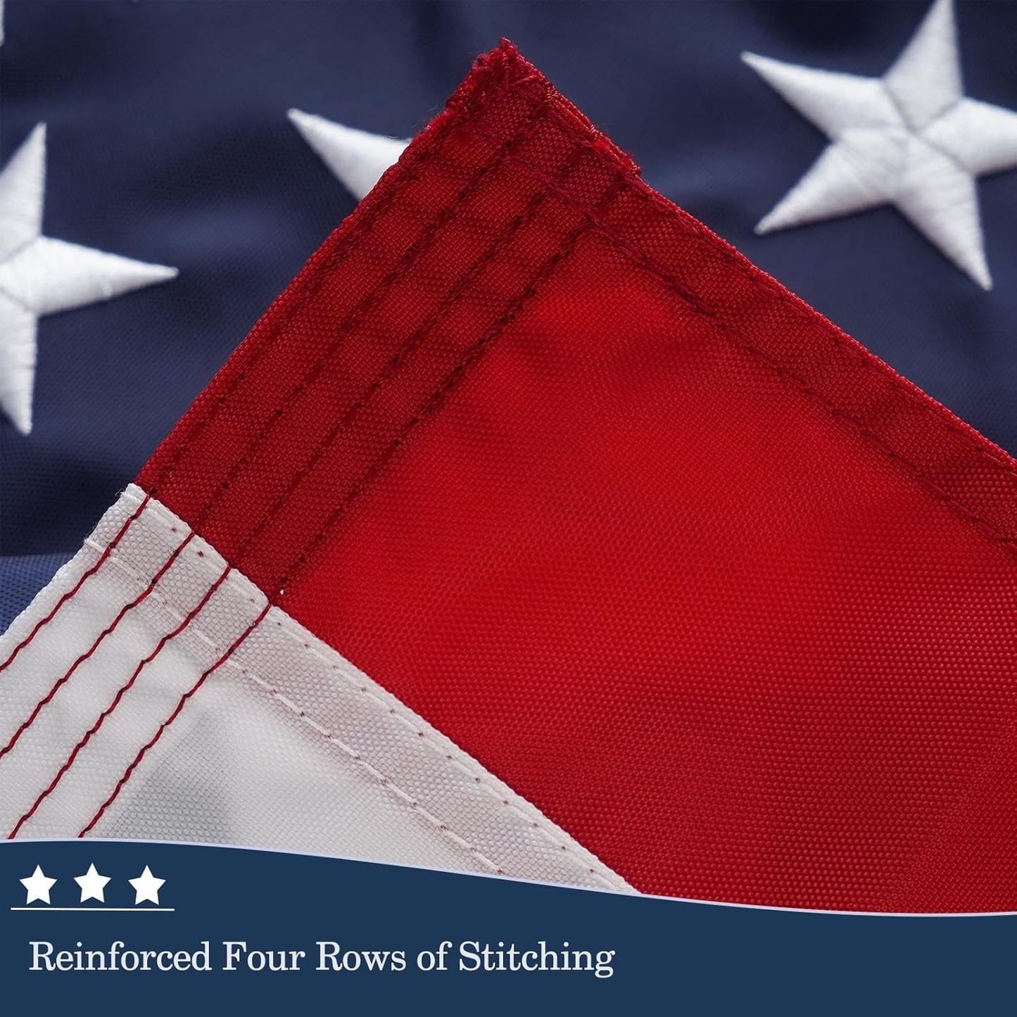 JRED 3x5 American Flag Indestructible US Flag 3x5 Heavy Duty Outdoor USA 420d Nylon TearProof Flags for Outside High Wind All Weather Longest Lasting Embroidered Stars