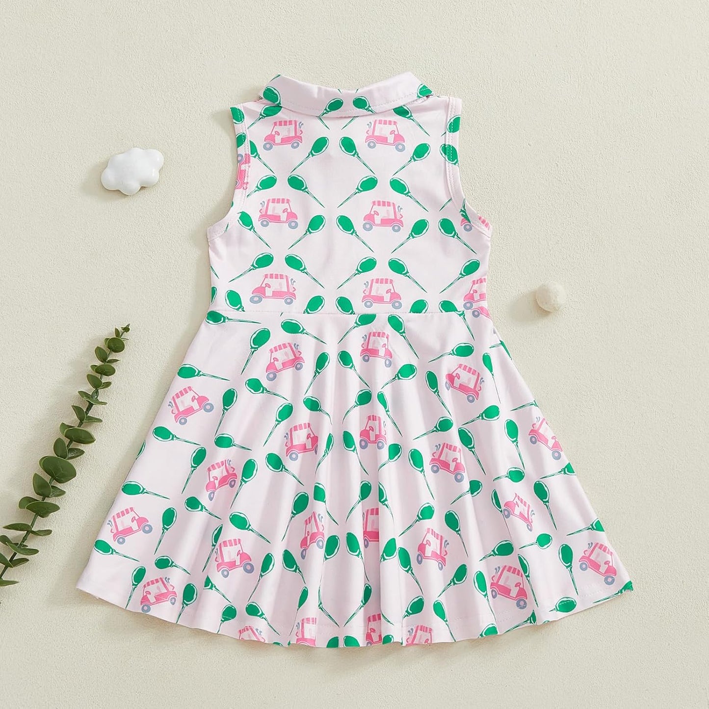 Little Girls Mardi Gras Outfit Toddler Sleeveless A Line Sun Dress Kids Zipper Party Dresses Spring Summer Clothes