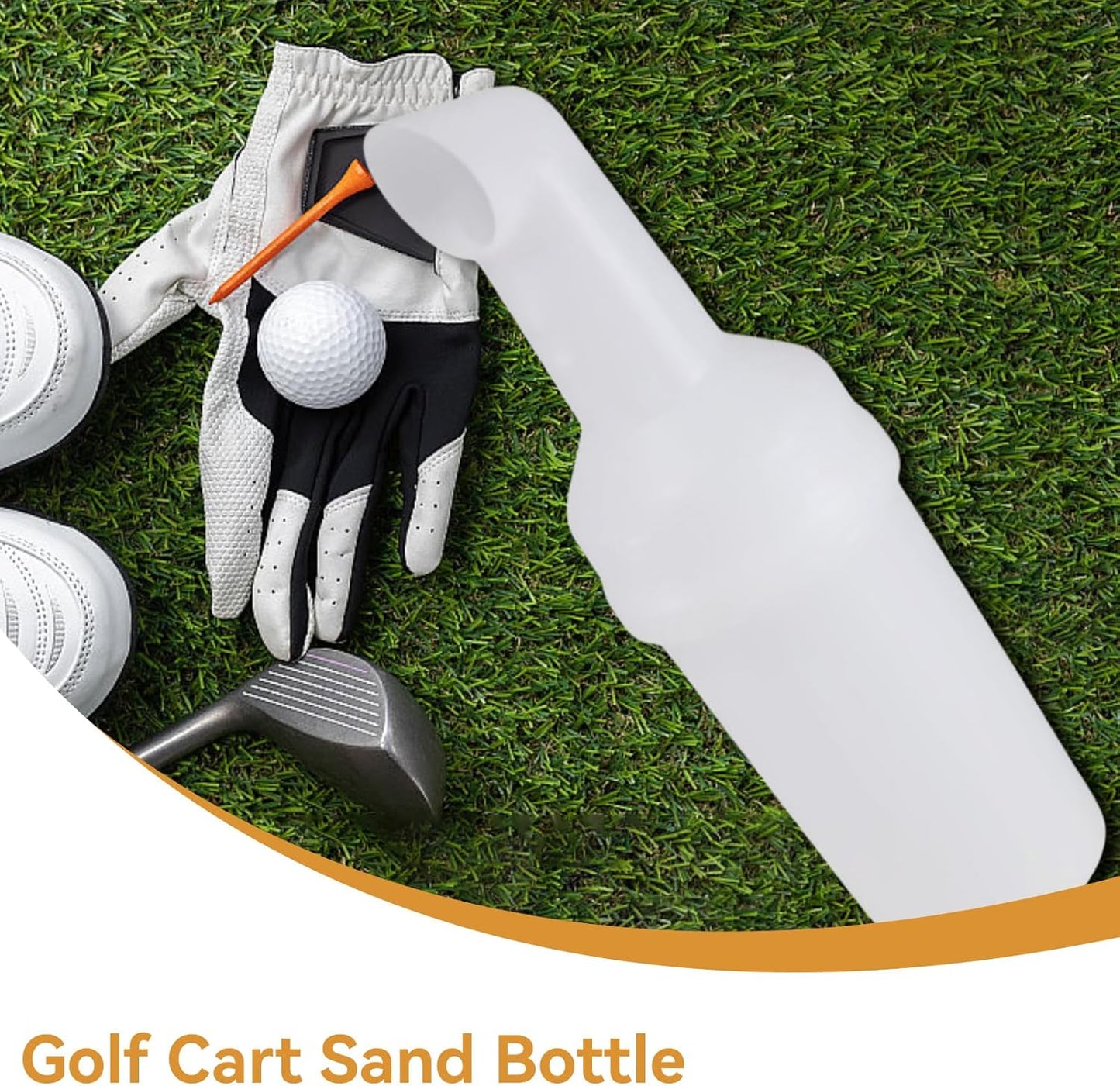 Golf Cart Sand Bottle, Golf Club Car Divot Filler Bottle Portable Universal Top Divot Filler Seed Container, No Drilling Required