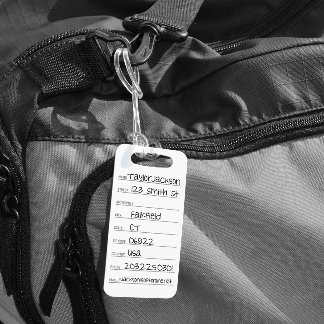 ChalkTalkSPORTS Golf Luggage & Bag Tag | Personalized Crossed Golf Clubs | Standard Lines on Back | Small | Carolina/Navy