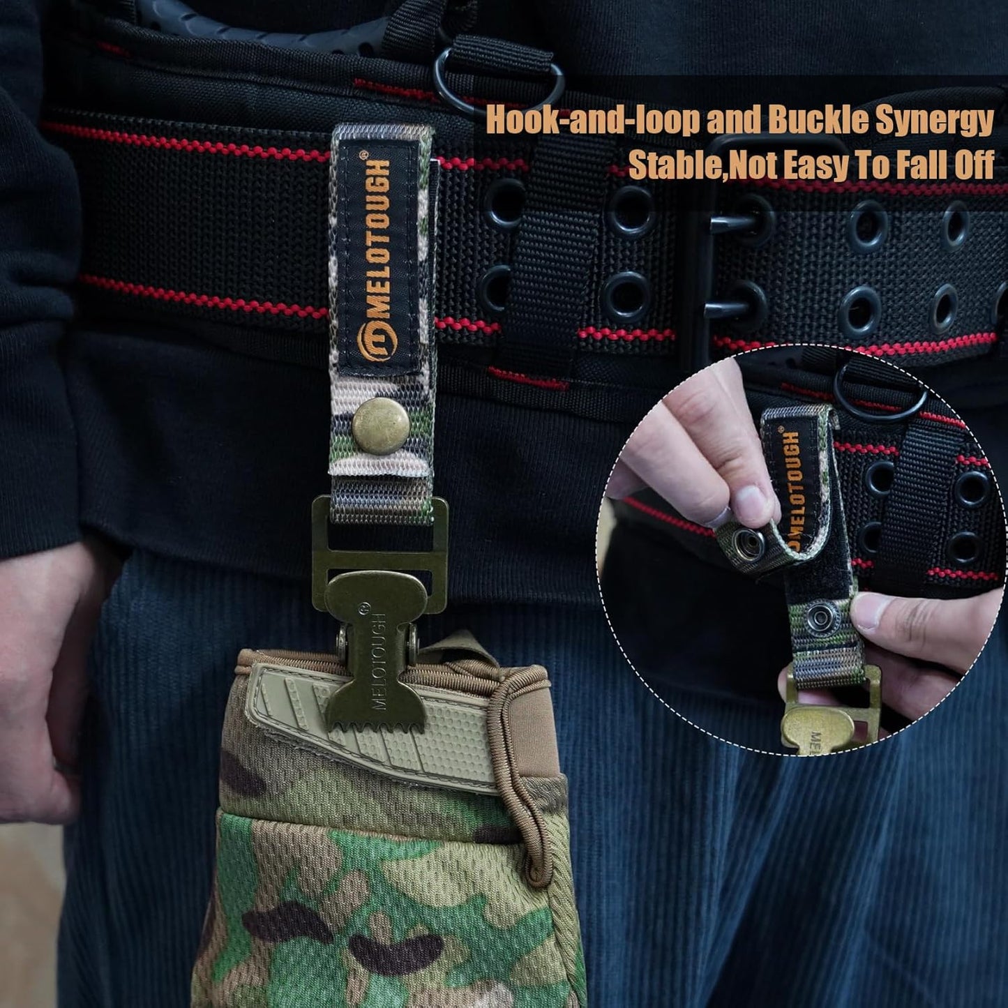 MELOTOUGH Glove Clip Tactical Glove Clips Work Glove Holders Strap with Alligator Clip for Tool Belt,Tool Bag,Tool Backpack