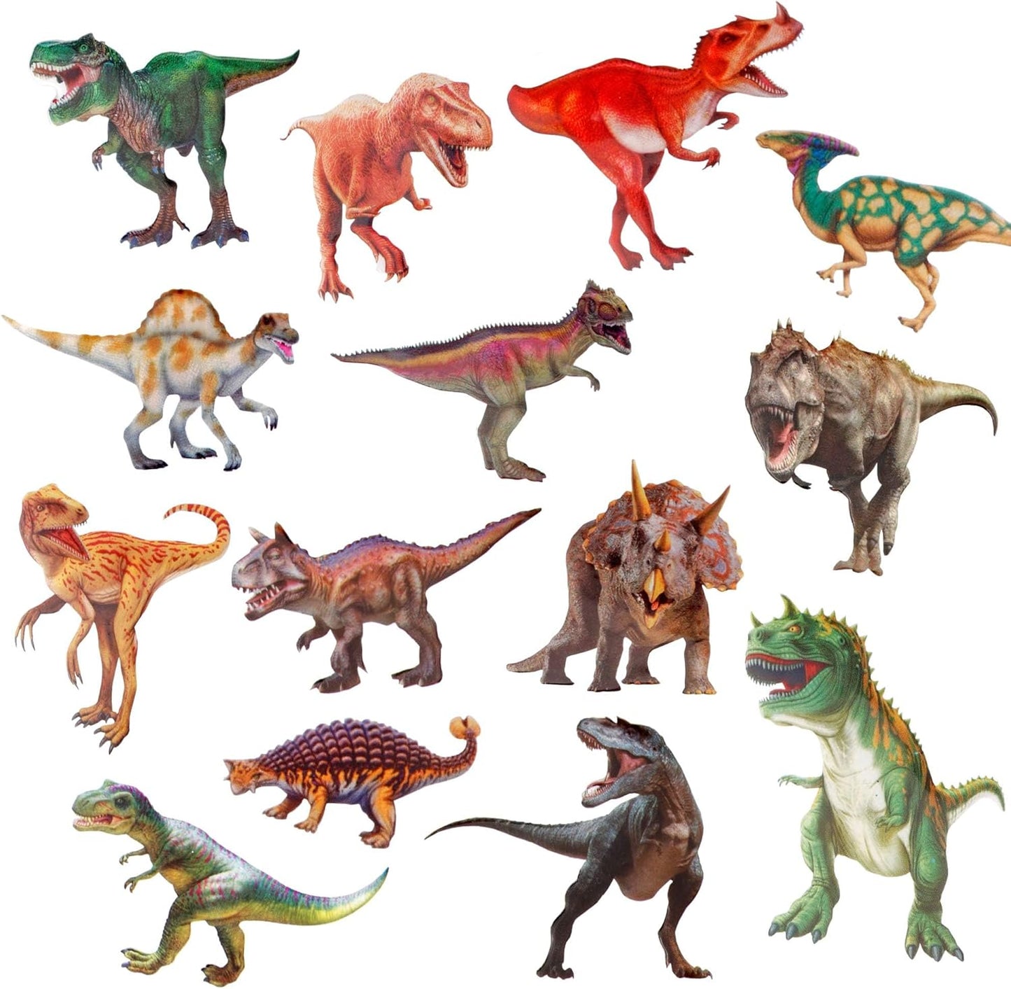 UPINS Dianosaur Stickers for Kids, 14 Different Sheets 200+ Counts 3D Puffy Stickers Craft Scrapbooking for Children Dinosaur Lovers