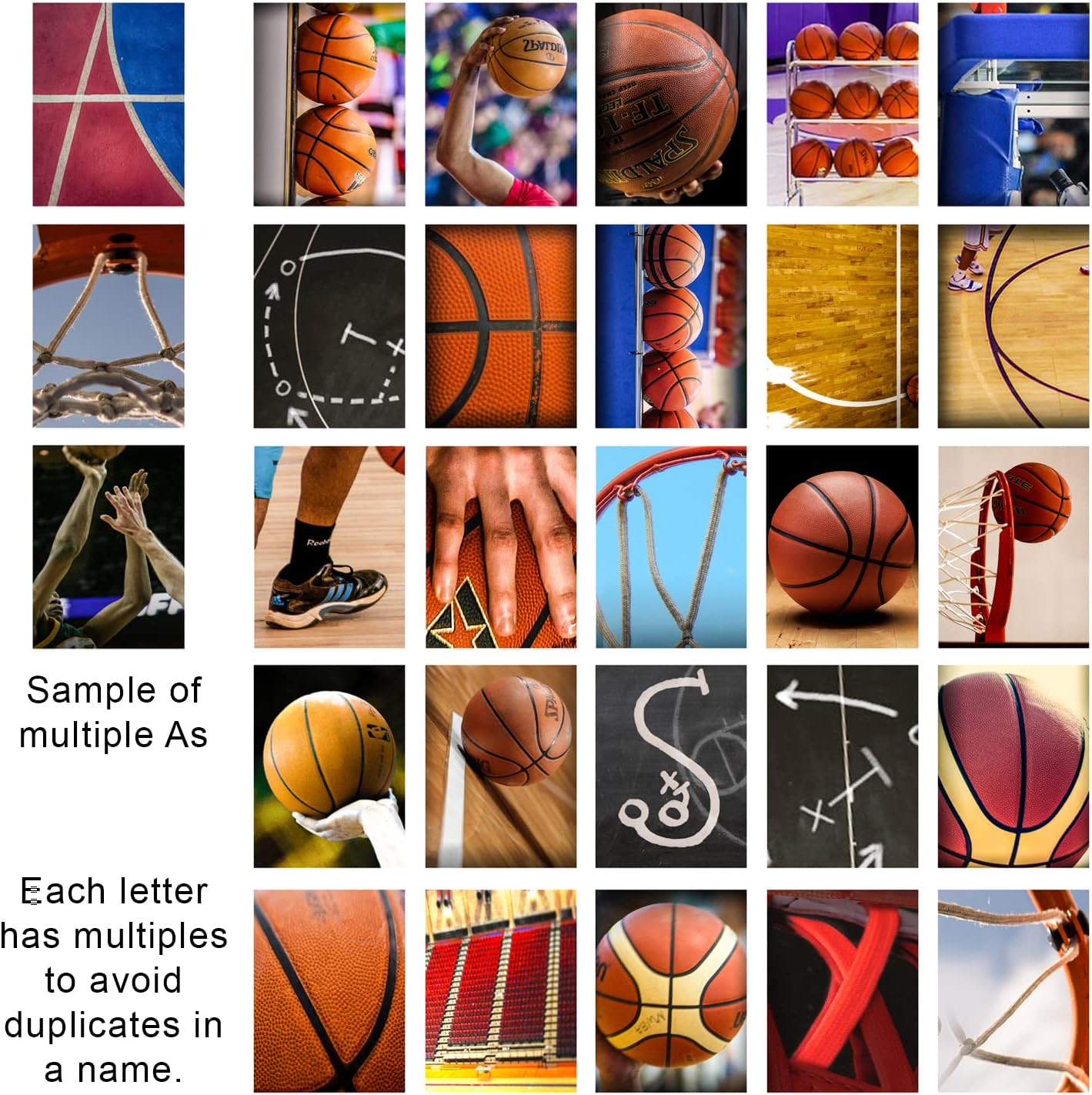 Personal-Prints BASKETBALL Personalized Décor or Gift for the Basketball Player, Coach, or League | Customized Basketball Name Wall Art Gift (6"x18" Stretched Canvas)