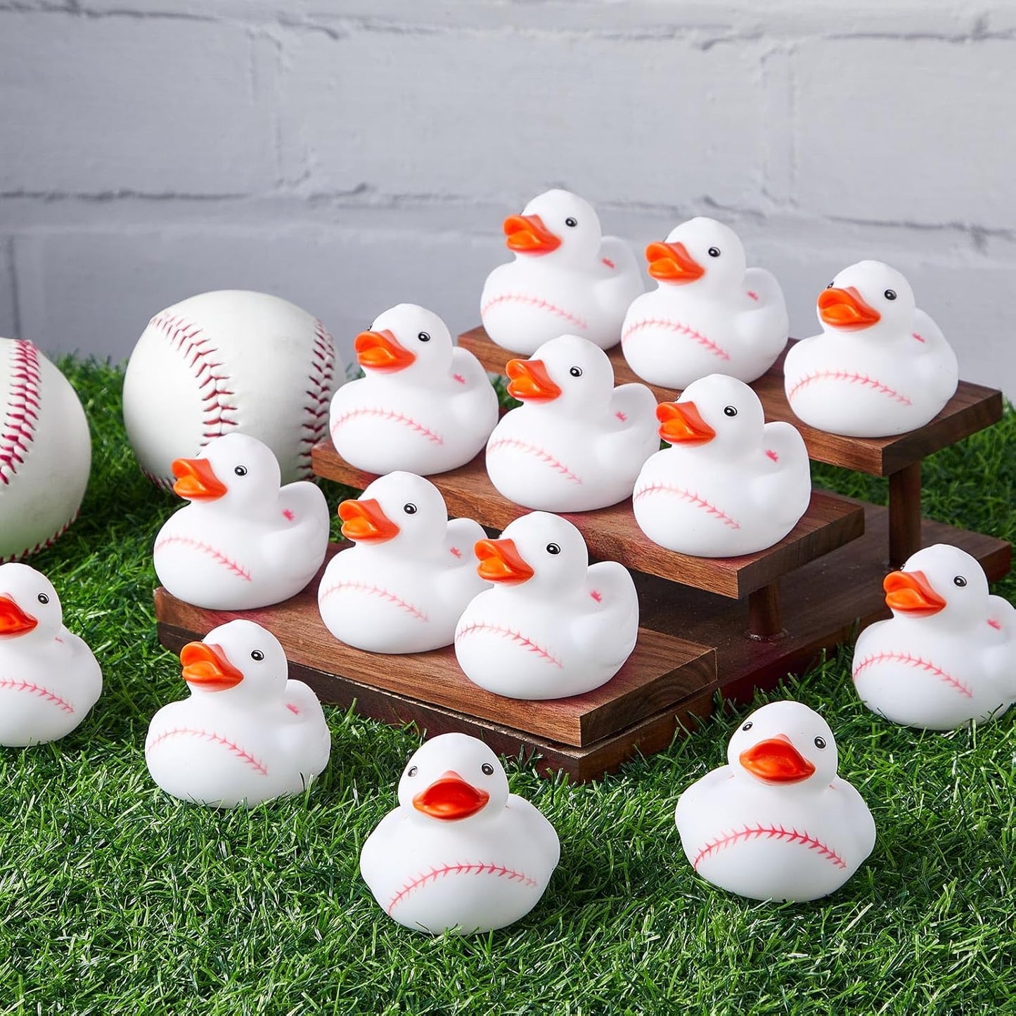 Deekin Rubber Duck 2 Inch Bulk Sport Party Favors for Team Events Game Day Decorations Birthday Party Decorations Club Player Gift(50 Pcs,Baseball)