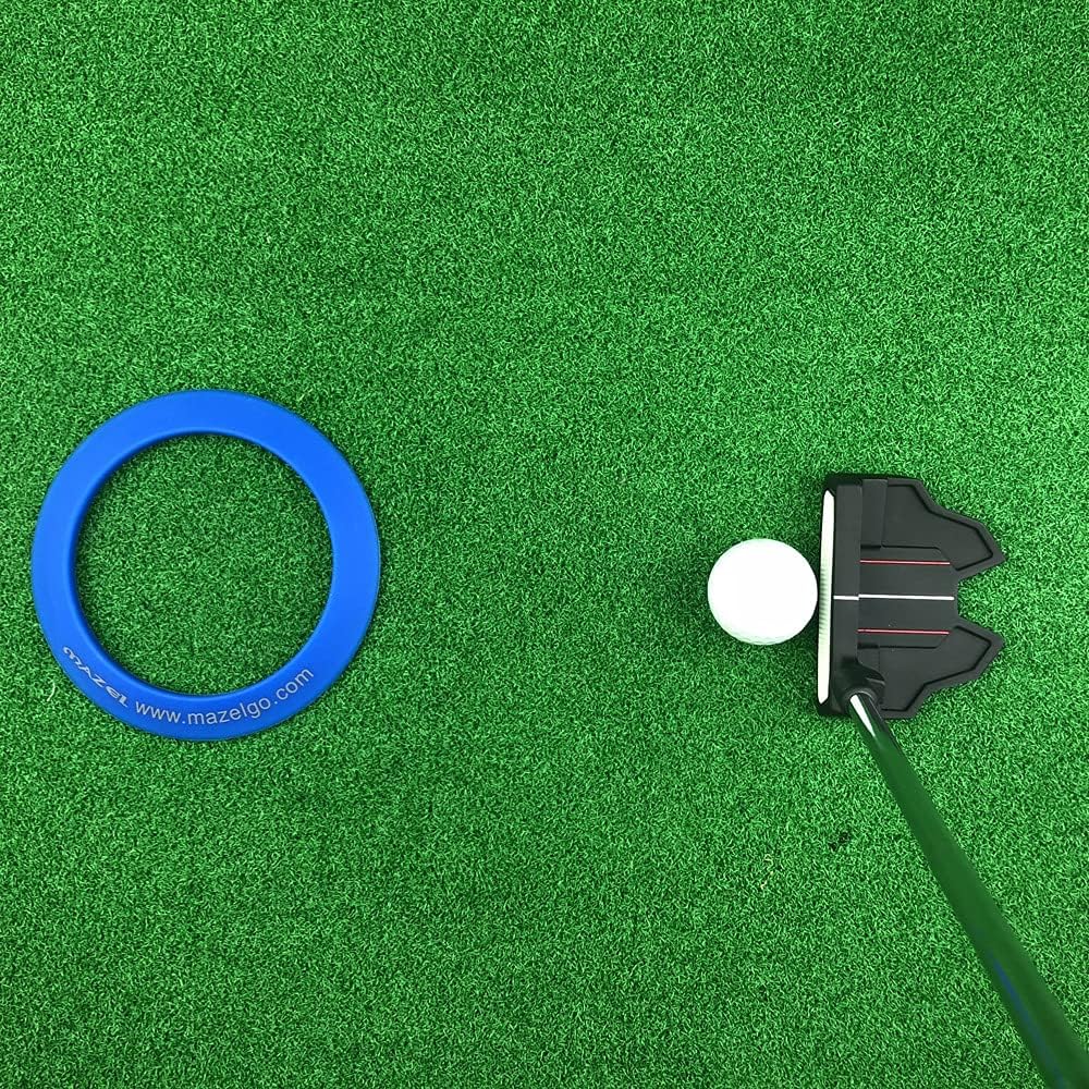 MAZEL Golf Putting Cup/Ring for Training Aid Indoor & Outdoor - All-Direction Practice Hole Putting Accuracy Trainer