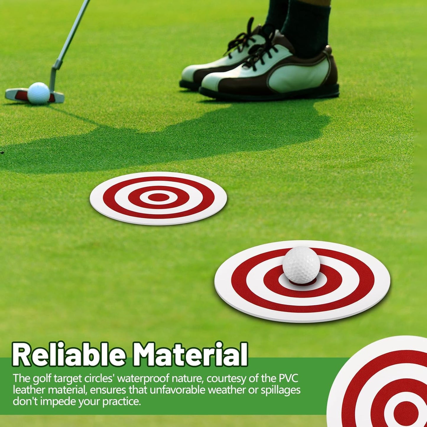6 Pcs Golf Putting Target Hole Cup Bulk Golf Goal Circles Putt Disk Green Accessories for Golfers Putting Training Indoors Practice Outdoors Aid