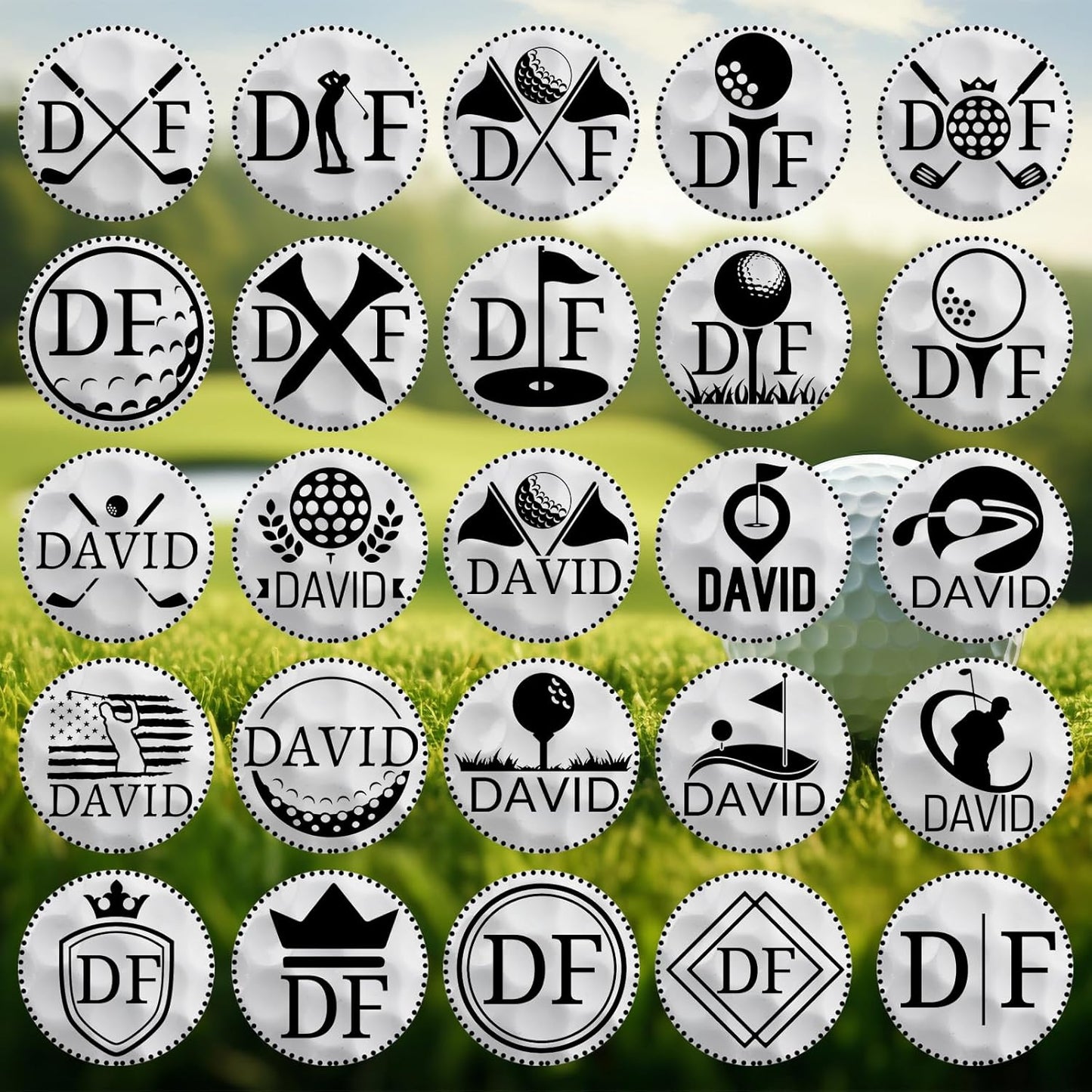 ubjva Golf Ball Stamp Personalized Custom Golf Ball Marker Monogram Golf Accessories for Golfers Dads Husbands