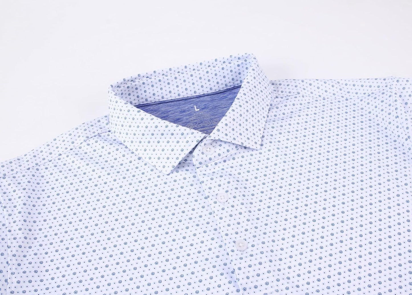 Alex Vando Mens Golf Shirt Moisture Wicking Classic Print Golf Shirts for Men