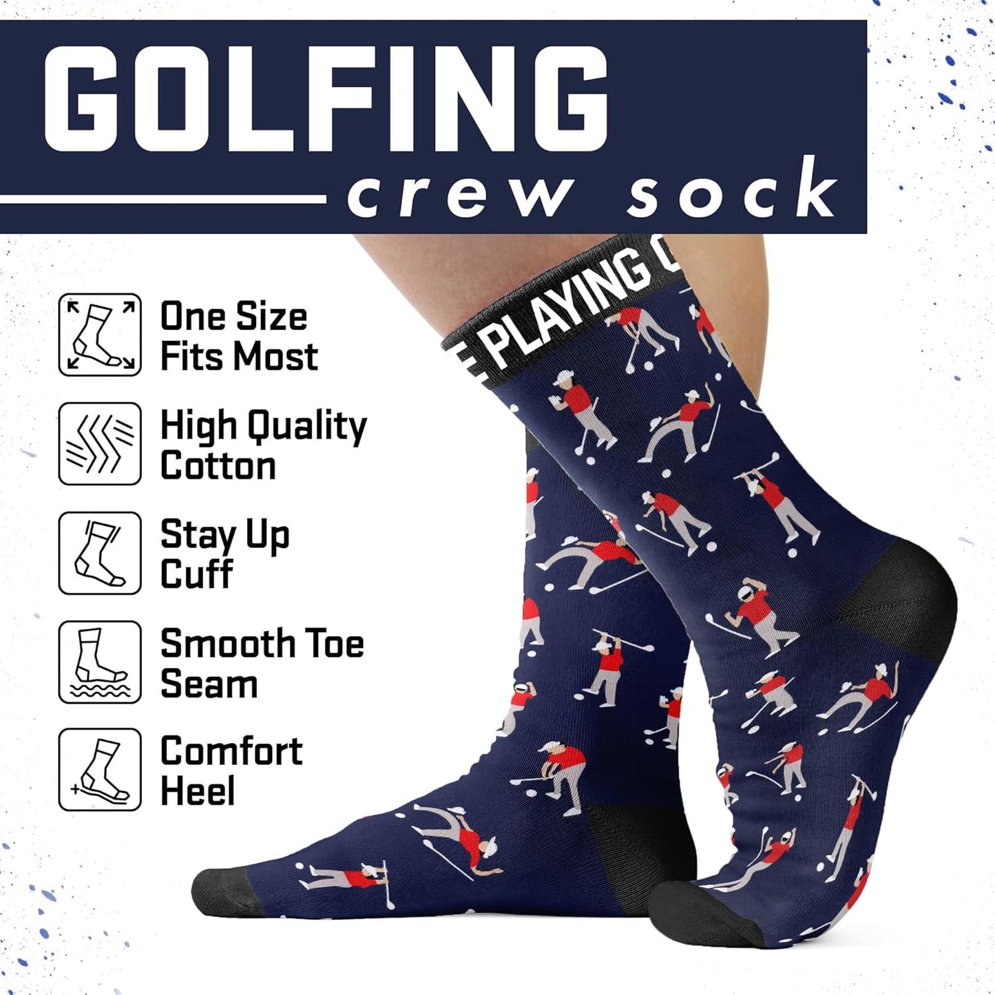 VICRAZY Golf Gifts for Men, Women - Golf Accessories, Golf Socks for Dad, Mom - Funny gift, Christmas Gifts, Stocking Stuffer