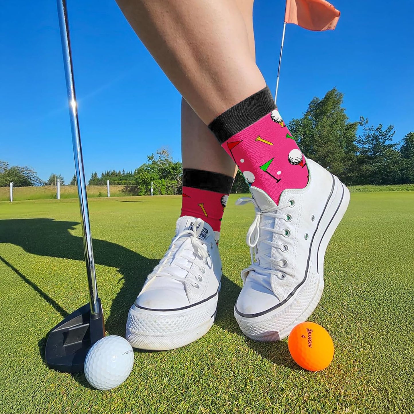 VICRAZY Golf Gifts for Men, Women - Golf Accessories, Golf Socks for Dad, Mom - Funny gift, Christmas Gifts, Stocking Stuffer