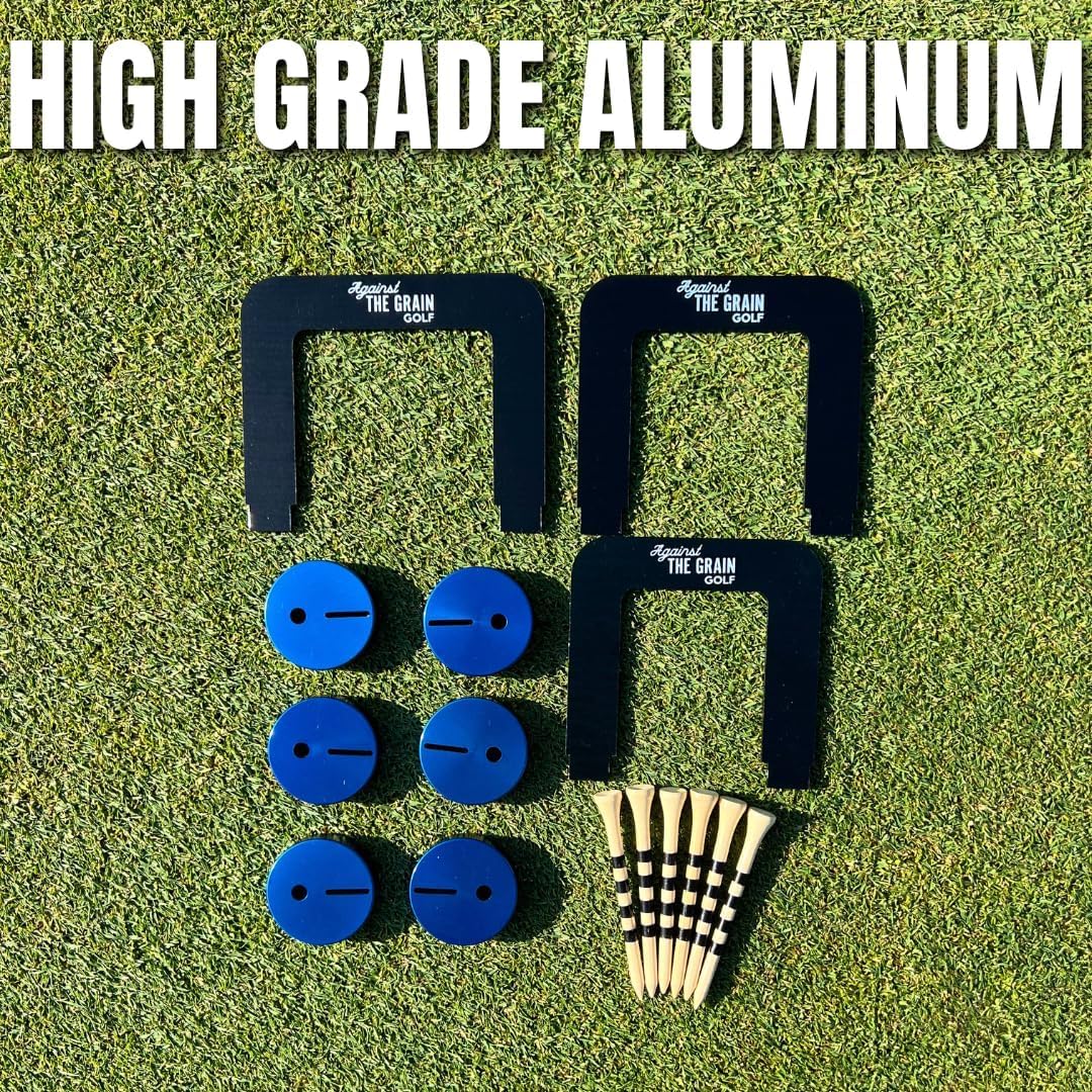 Golf Putting Gate 3 Pack with 6 Tees & Detachable Bases (Small, Medium, Large)