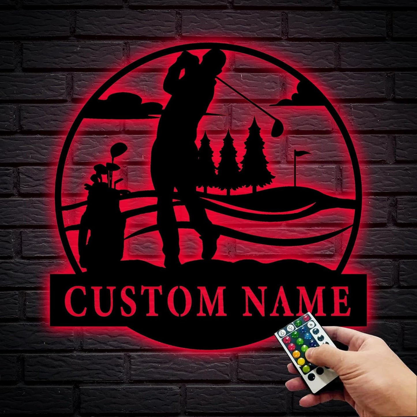 Custom Golf Metal Wall Art, Golf Sign, Personalized Golfer Gift, Mancave Decor, 8-24 Inch