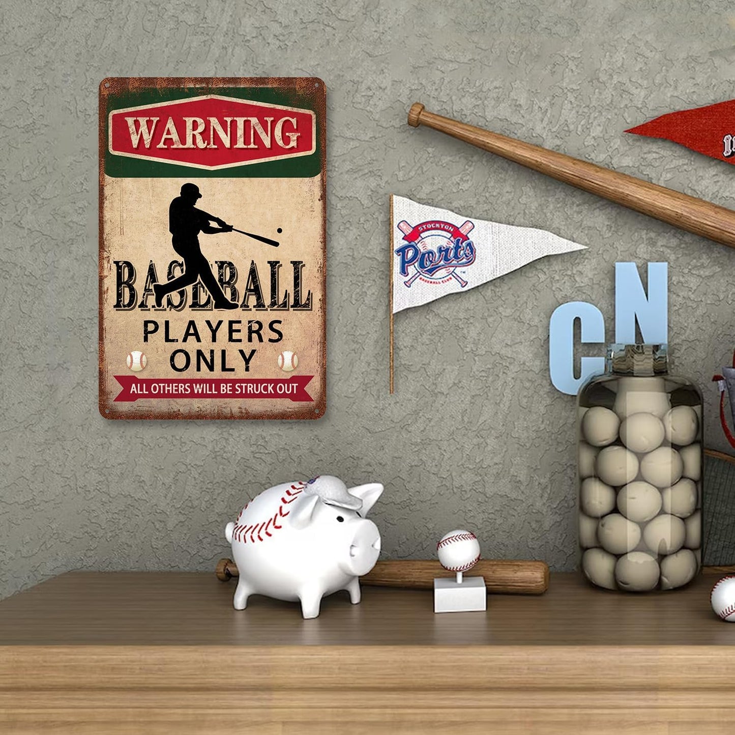 Golf Accessories Golf Decor For Boys Room Golf Gifts Sports Signs Warning Golf Players Only Metal Tin Signs