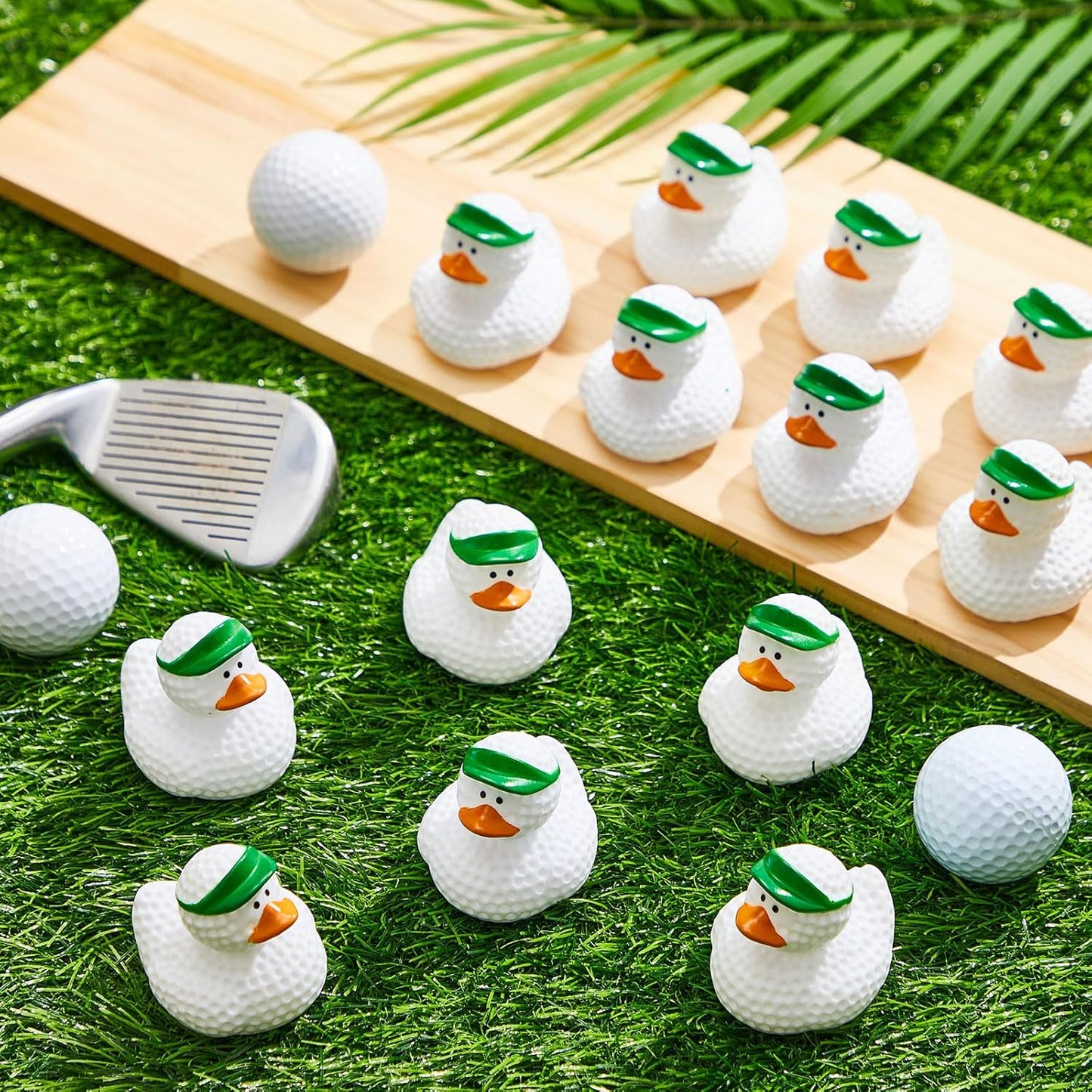Deekin Rubber Duck 2 Inch Bulk Sport Party Favors for Team Events Game Day Decorations Birthday Party Decorations Club Player Gift(100 Pcs,Golf)