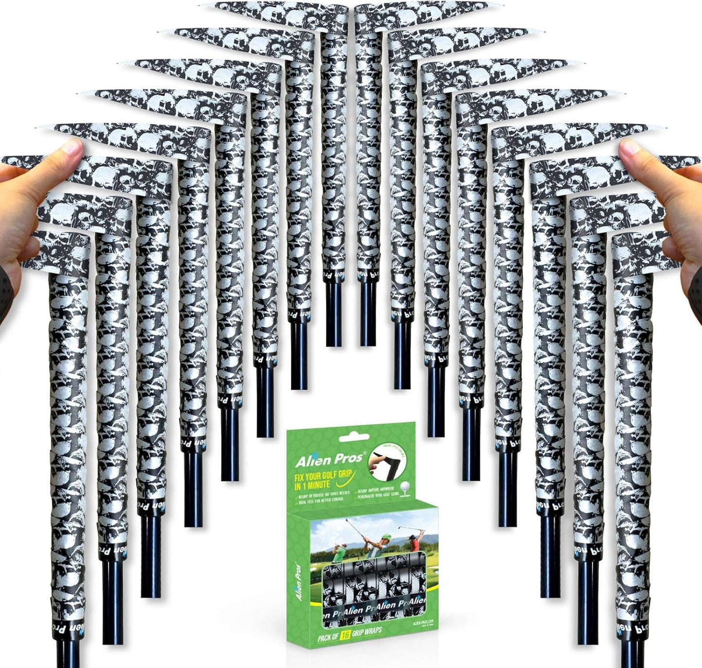 Alien Pros Golf Grip Wrapping Tapes - Innovative Golf Club Grip Solution - Enjoy a Fresh New Grip Feel in Less Than 1 Minute