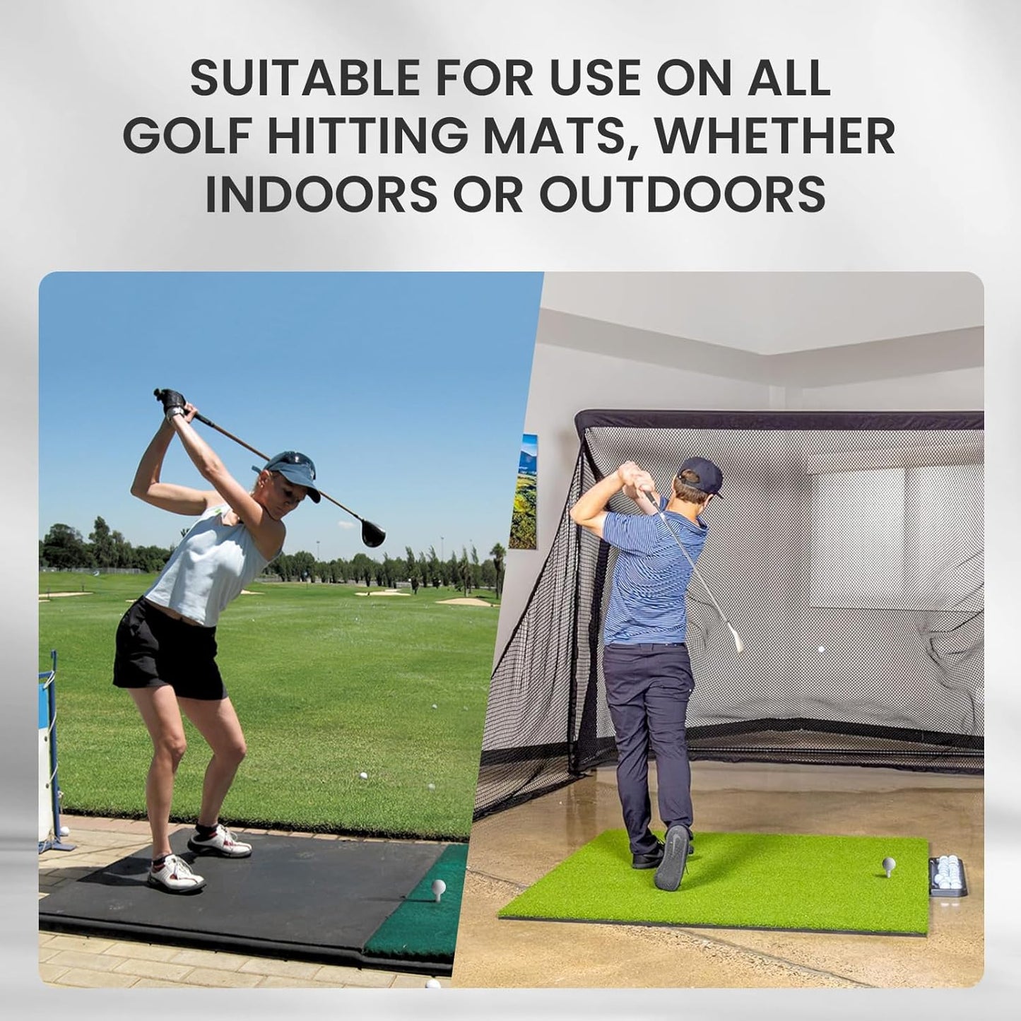 FINGER TEN Golf Rubber Tees Driving Range Value 5 Pack, Mixed Size or 5 Same Size for Practice Mat