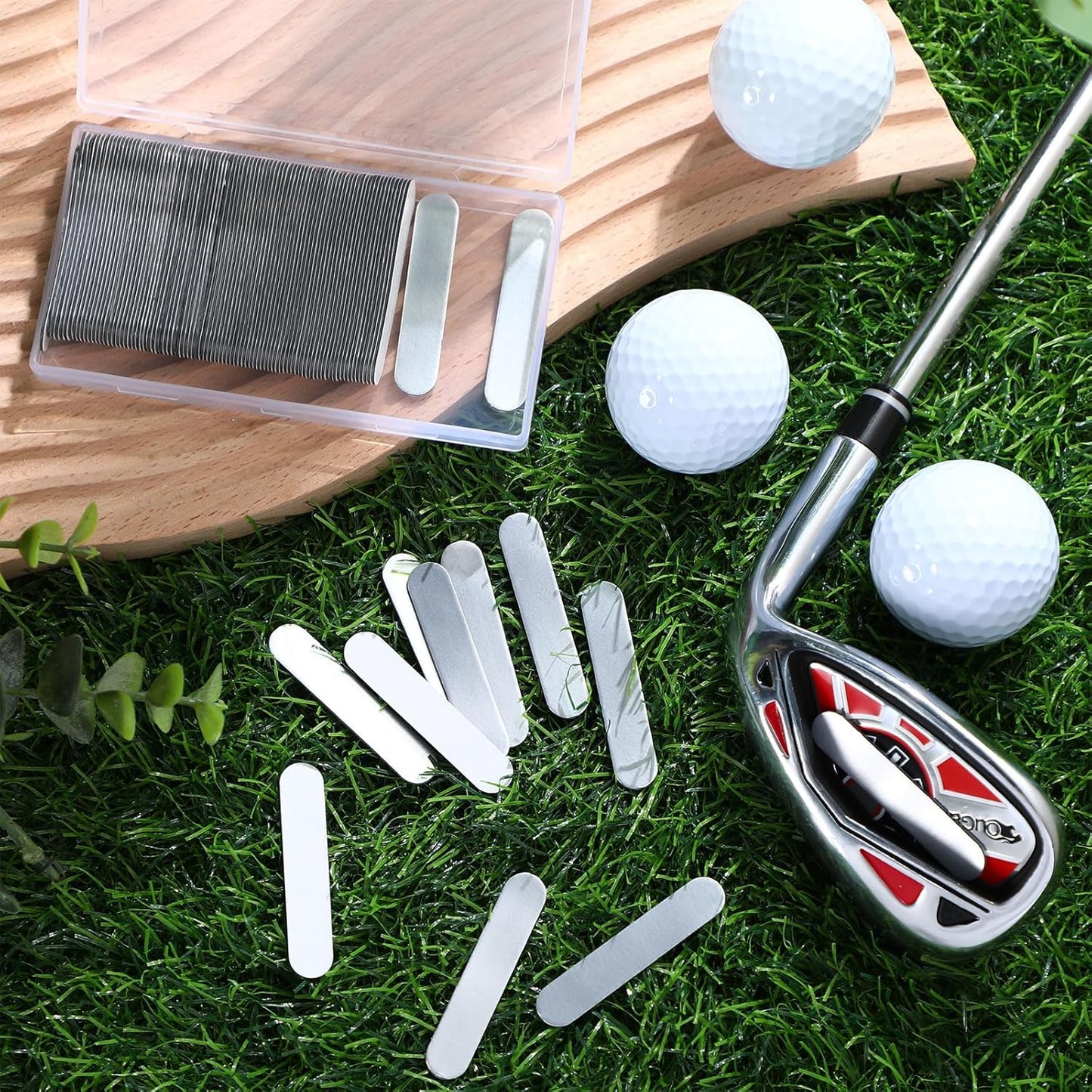 100 Pcs Golf Weighted Lead Tape 0.1 oz/ 3 g Adhesive Lead Tape Strips Add Swing Weights for Golf Clubs Iron Putter Tennis Racket Squash Racquet Adjust Weight