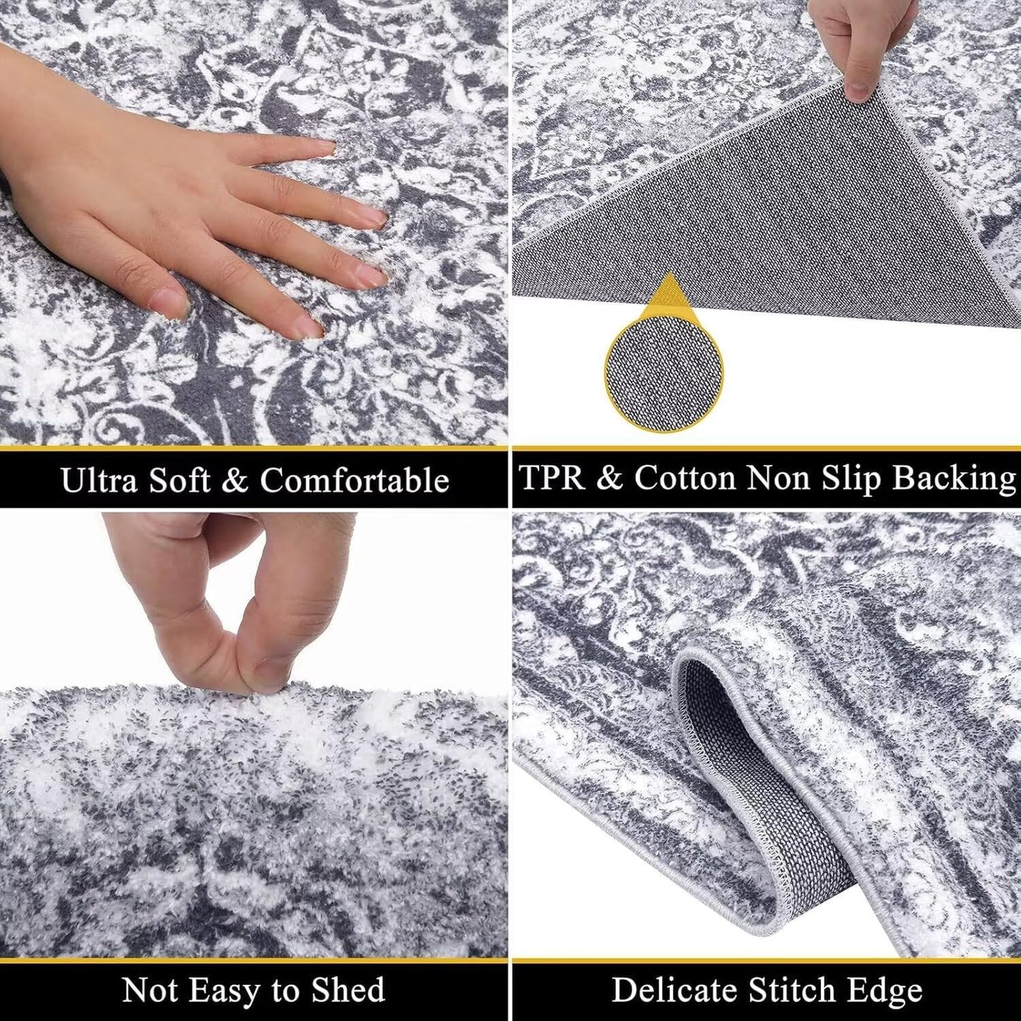 Soccer Bathroom Rugs Soft Bath Rugs Non Slip Washable Cover Floor Rug Absorbent Floor Mat Home Decor for Kitchen Bedroom Floor Mat 16x24 Inch