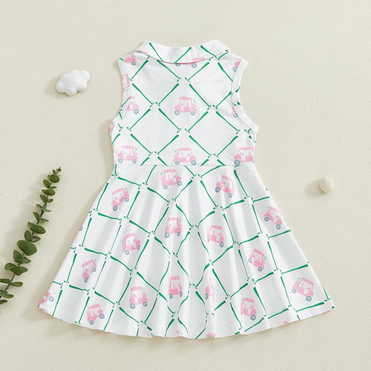 Little Girls Mardi Gras Outfit Toddler Sleeveless A Line Sun Dress Kids Zipper Party Dresses Spring Summer Clothes