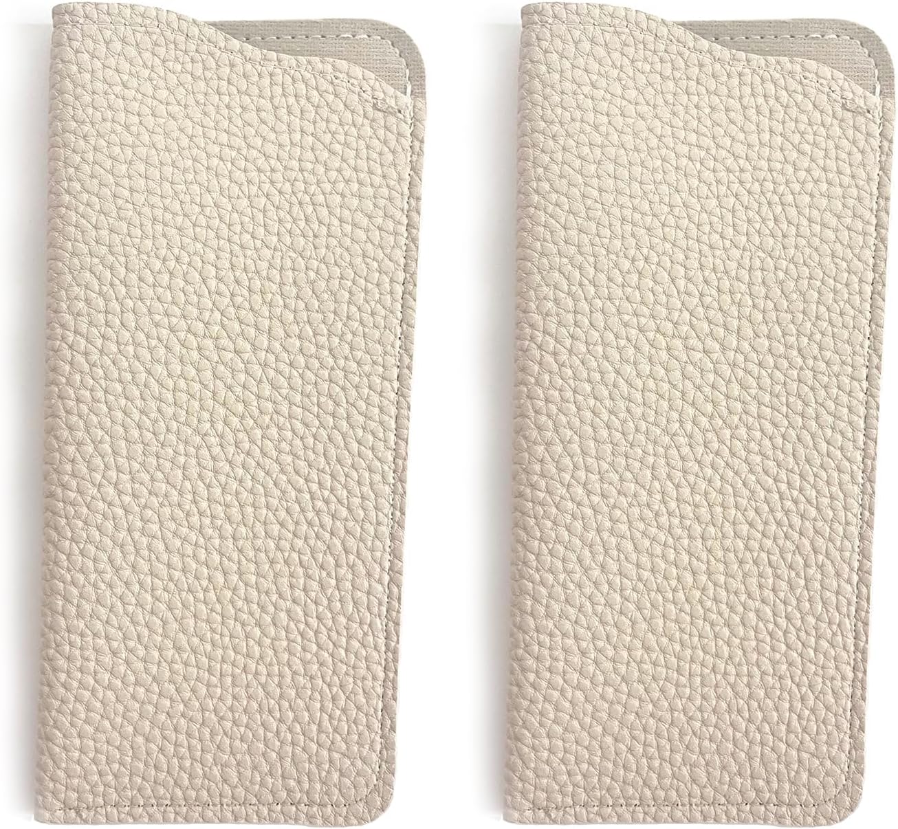 Mirkcittle Cases for eyeglasses 2 Pack Soft Leather for Women Men Fashion PU Sunglasses Pouch Portable Travel Glasses Cases