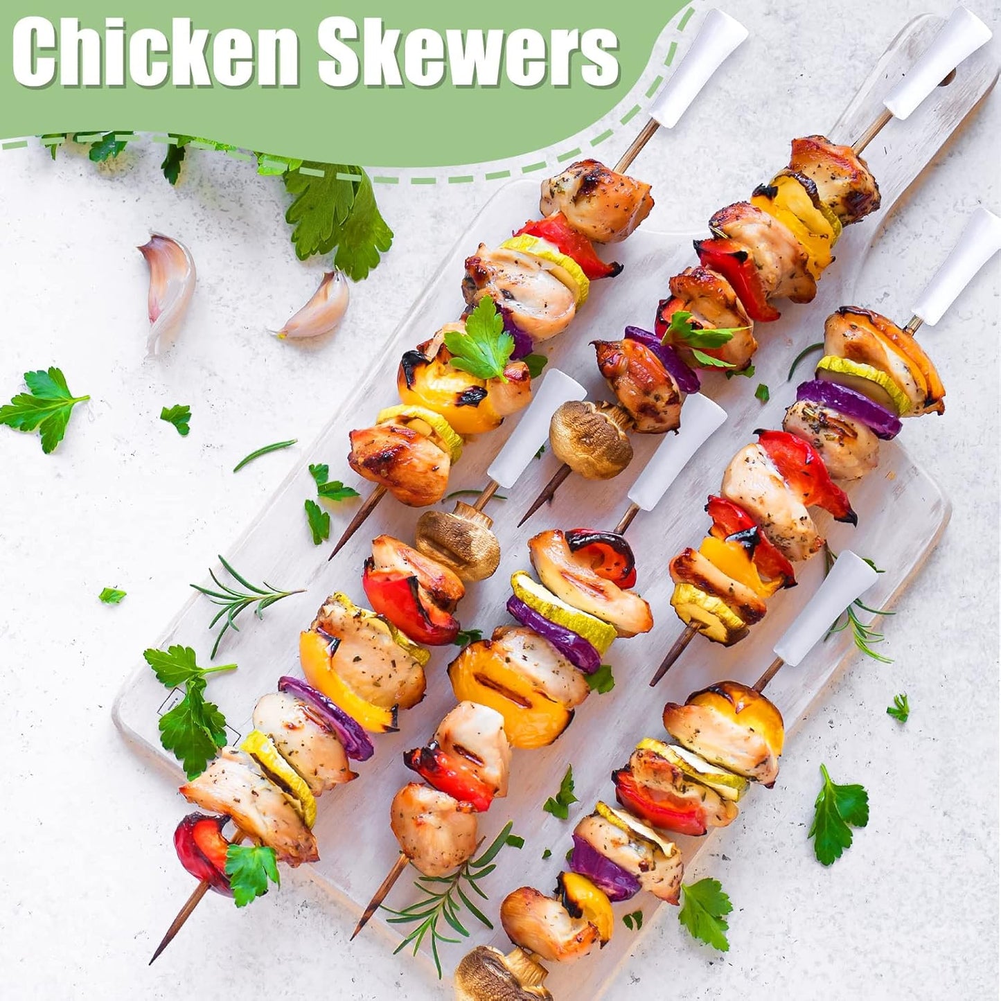 Meanplan 100 Pcs Golf Tee Toothpicks for Appetizers Masters Hole in One Party Golf Themed Tee Skewers Bamboo Cocktail Picks for Sandwich Fruit Catered Events Buffet Supplies, White (4.72 Inches)