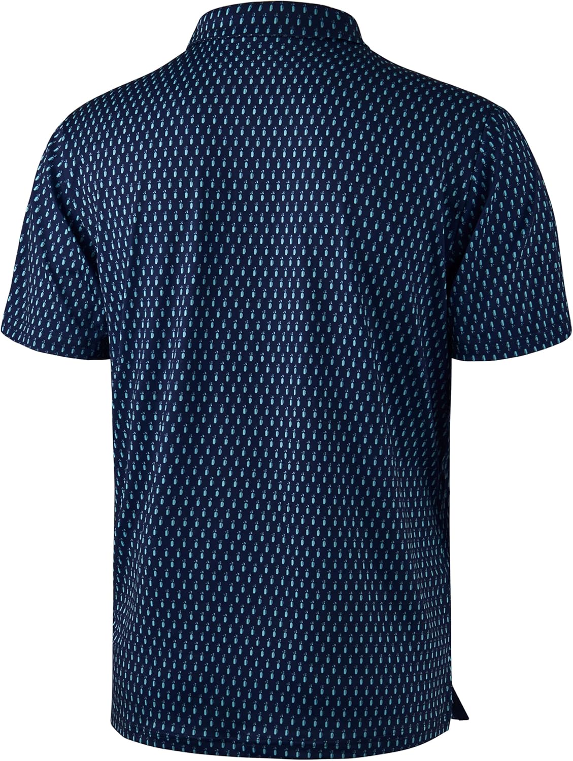 Obla Mens Golf Polo Shirts Short Sleeve Dry Fit Performance Moisture Wicking Casual Print Collared Golf Shirts for Men