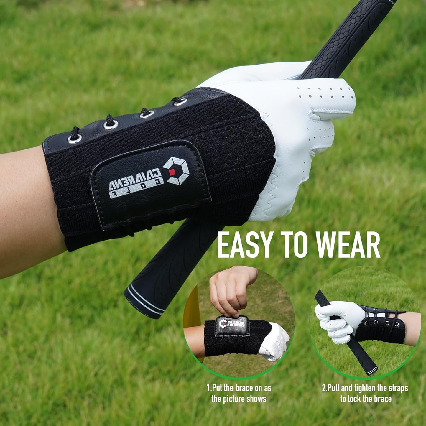 GAIARENA Golf Wrist Brace Wrist Hinge Swing Aid, Efficient Golf Swing Training Equipment to Correct Wrist’s Angle & Develop Muscle Memory for Beginner Golfers