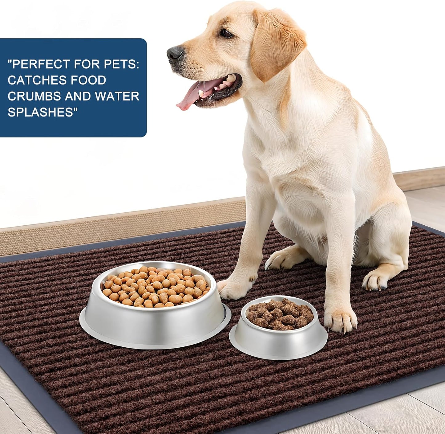 OLANLY Front Door Mat Indoor Outdoor Entrance, Waterproof Heavy Duty Doormat, Fade Resistant, Low Profile, Easy Clean Patio Porch Welcome Floor Mats for Entry, 71x23, Brown