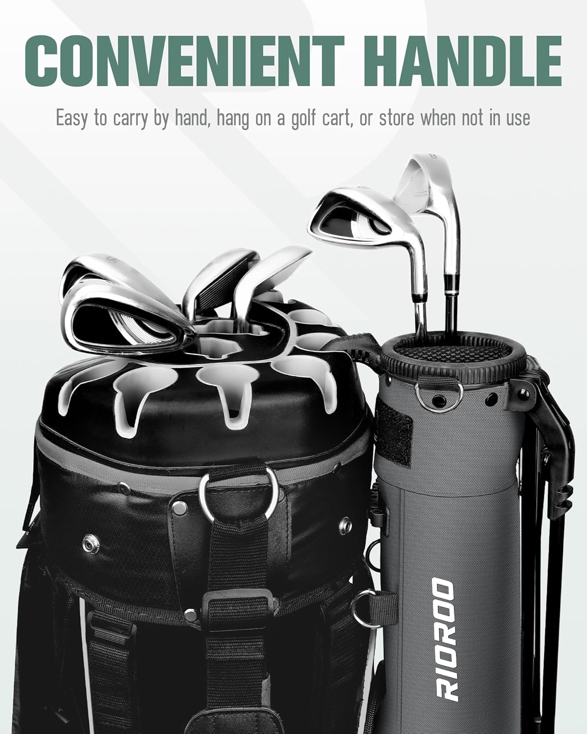 Golf Stand Bag, Lightweight Par 3 Golf Bag Holds Up to 7 Clubs with Two Way Dividers Cooler Pocket Shoulder Strap and Multiple Storage Pockets for Men and Women