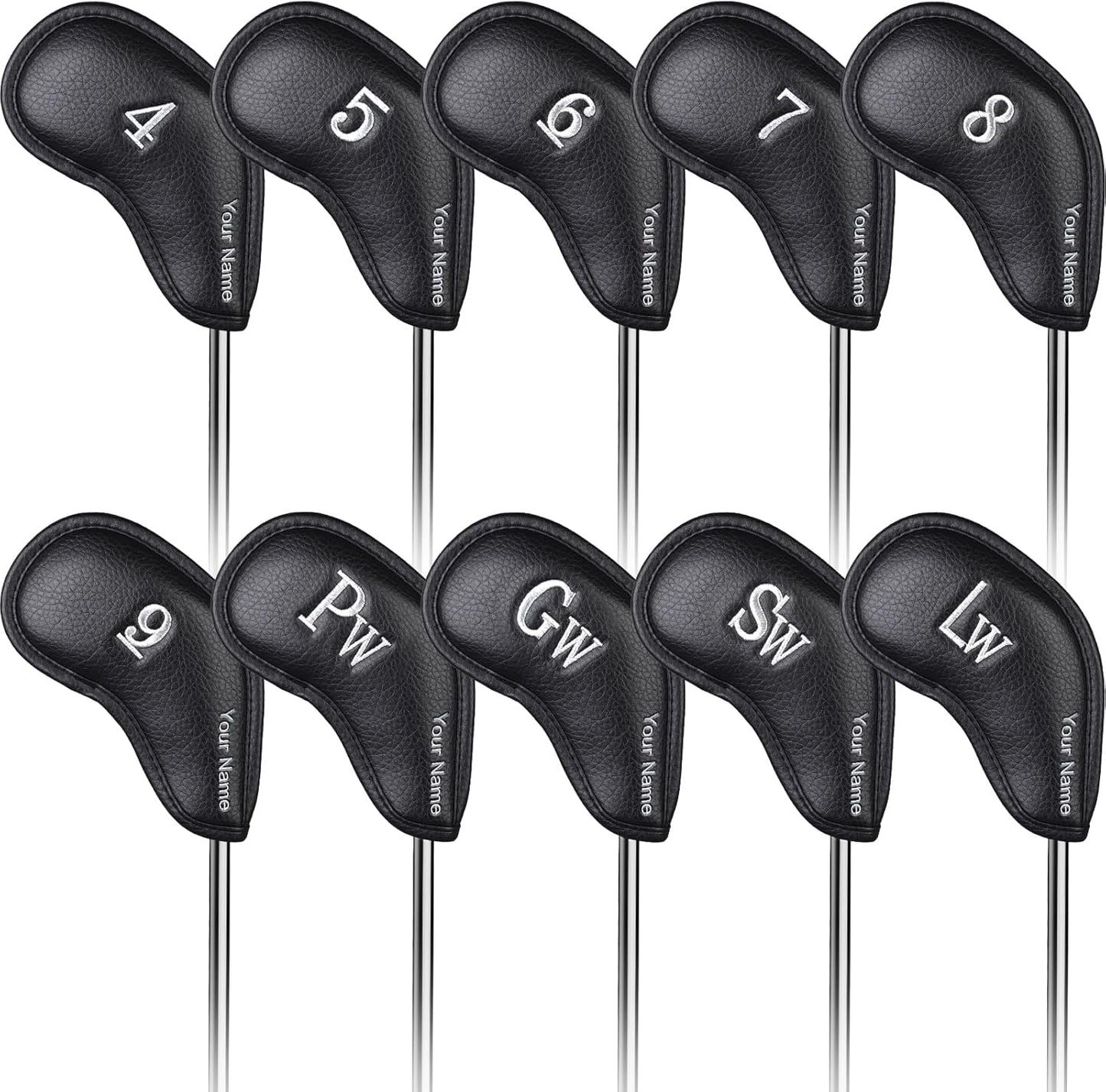Craftsman Golf Magnetic Iron Headcovers Protective Cover with Large No. Available for Customize Name