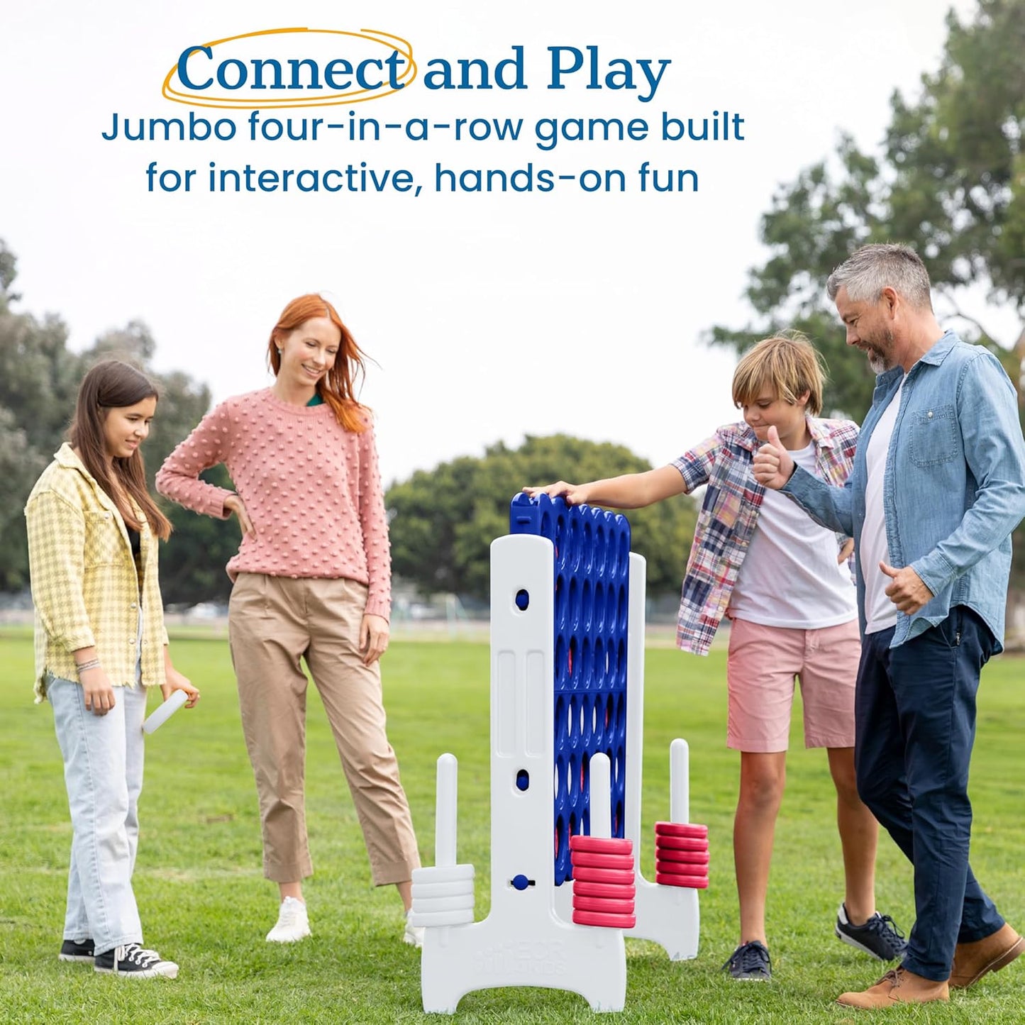 ECR4Kids Jumbo 4-To-Score, Giant Game, Red/White/Blue