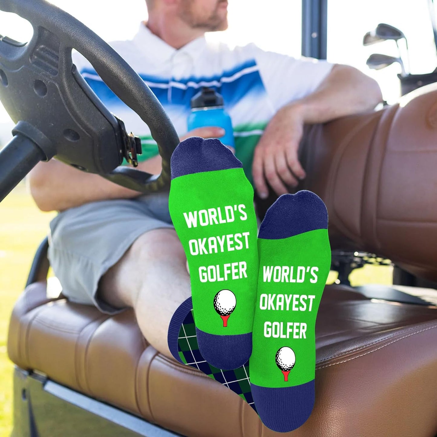 VICRAZY Golf Gifts for Men, Women - Golf Accessories, Golf Socks for Dad, Mom - Funny gift, Christmas Gifts, Stocking Stuffer