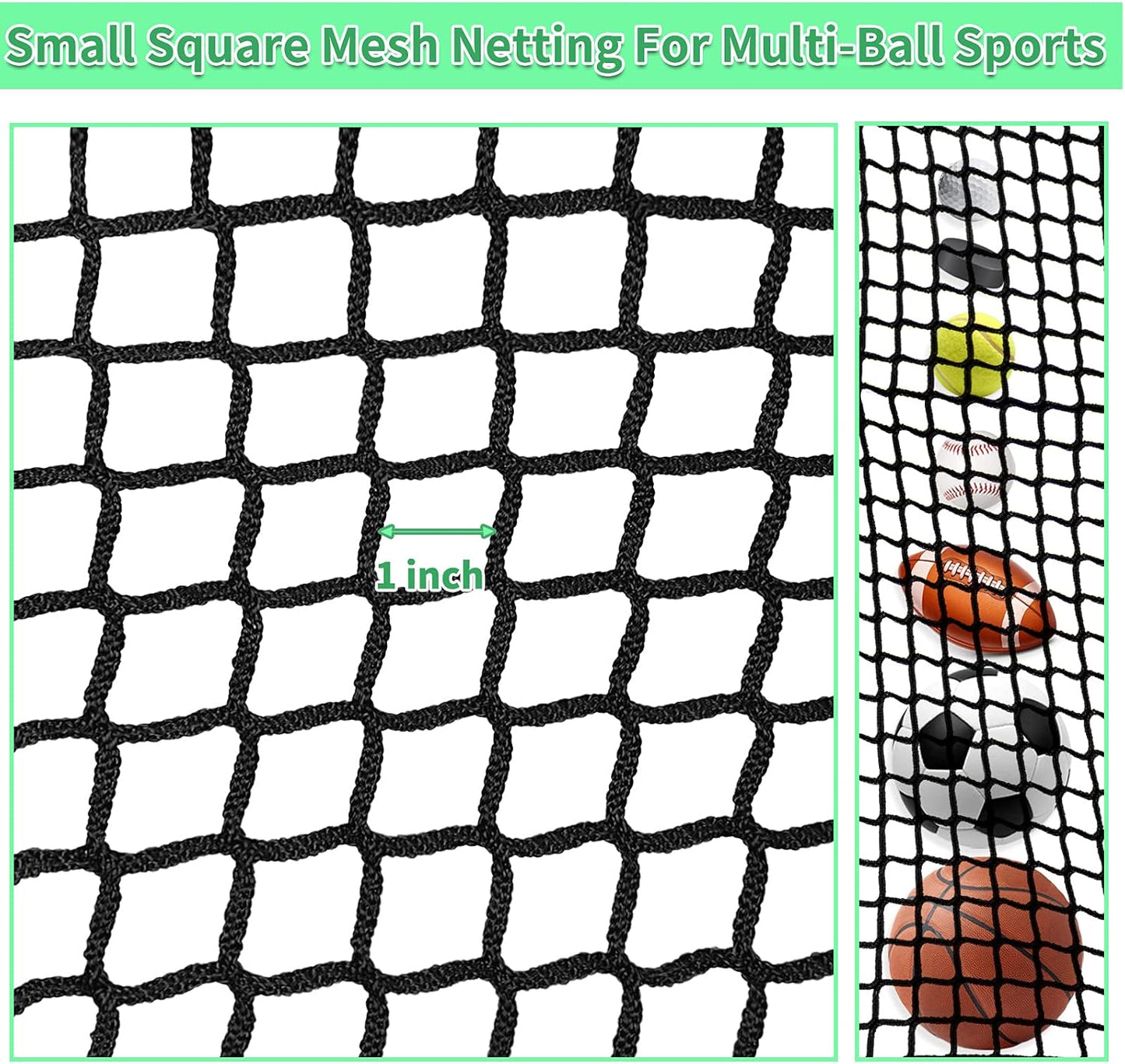 Golf Practice Net - Heavy Duty Nylon Netting, 10x10ft/10x15ft/10x20ft