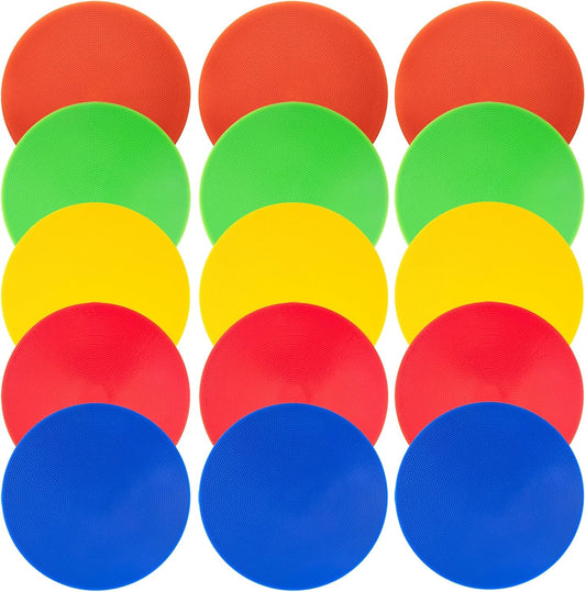Spot Markers 9 Inch Non Slip Rubber Floor Markers Flat Field Cones Poly Dots for Soccer Basketball Sports Speed Agility Training and Drills