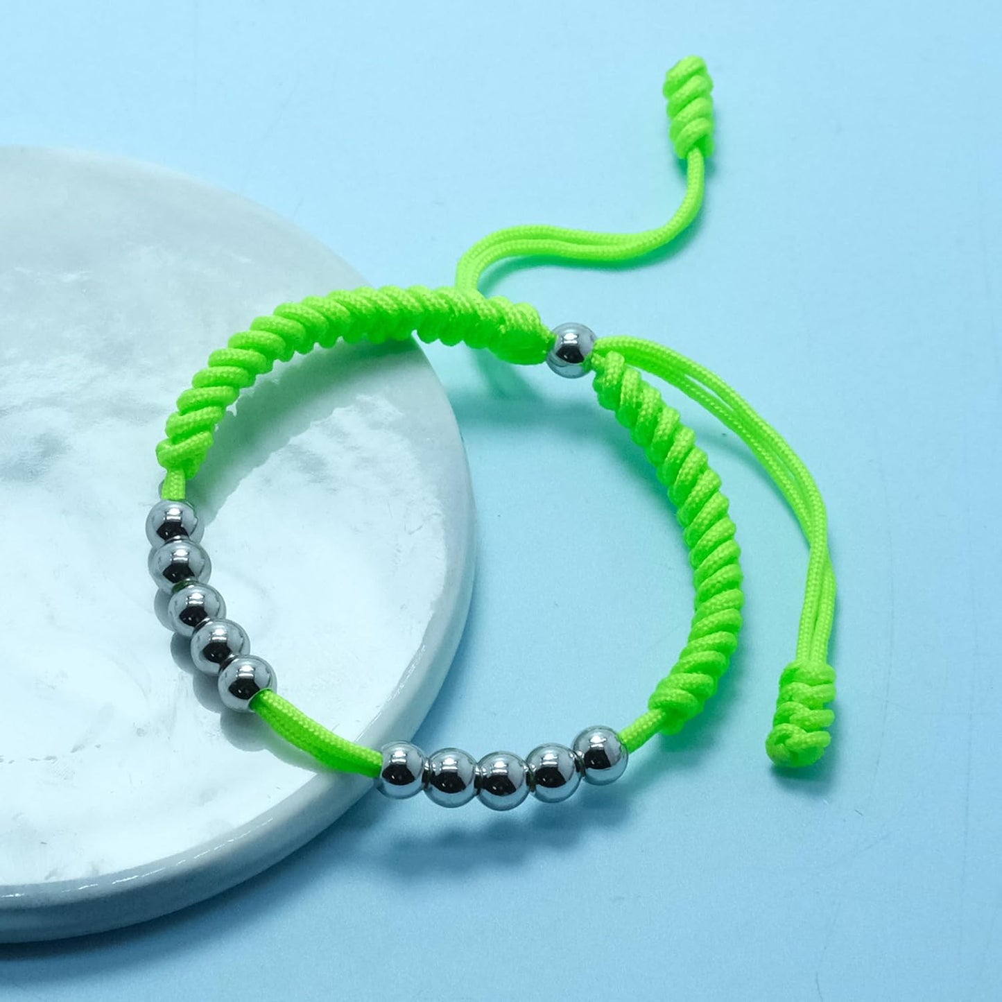 LAMIBEE Premium Golf Stainless Steel 10 Bead Score Counter Bracelet, Golf Stroke Count Bracelet, Resizable Easy Adjust Golf Round Scoring Tracker, Durable Stylish Golf Accessory