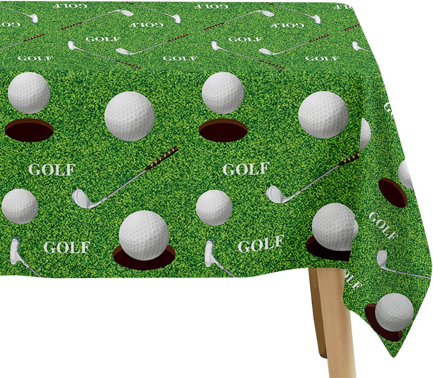 Golf Party Decorations Tablecloth, 3Pcs Disposable Golf Birthday Party Tablecover Supplies, Golf Table Decorations for Golf Lover Baby Shower 1st 2nd Birthday, 55in x 86in