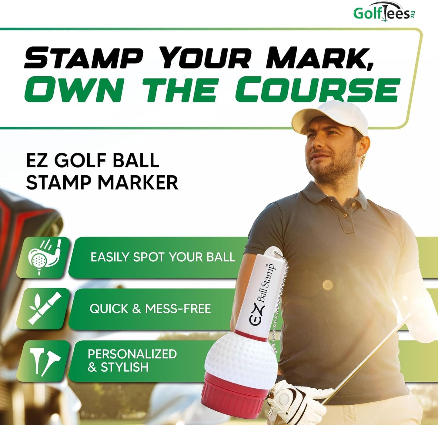 EZBallStamp Golf Ball Stamp - Blue Fleur De Lis