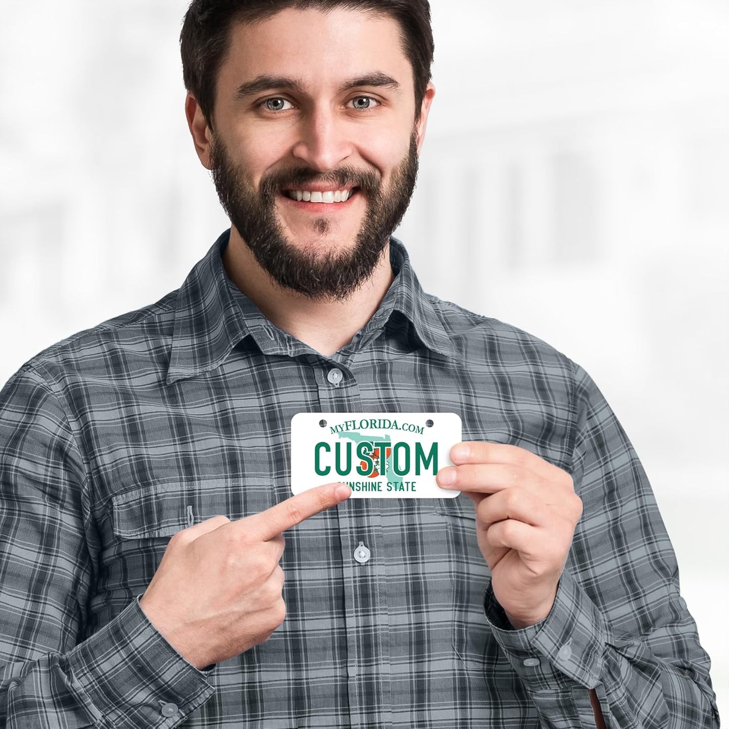 Mini License Plates, Personalized License Plates, Custom for Car, Bikes, ATV, Kids Car, Golf Cart, Jeep, 2x4 Inch, Rust-Free Fade Resistant Aluminum, USA Made by My Sign Center (Florida)