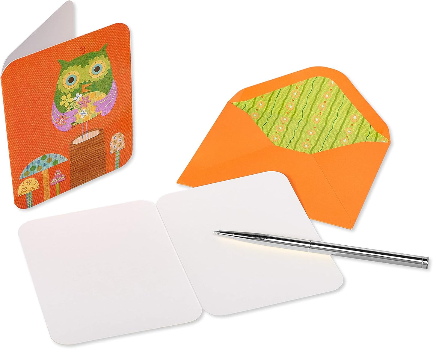 Papyrus Blank Cards with Envelopes, Owls and Birds (20-Count)