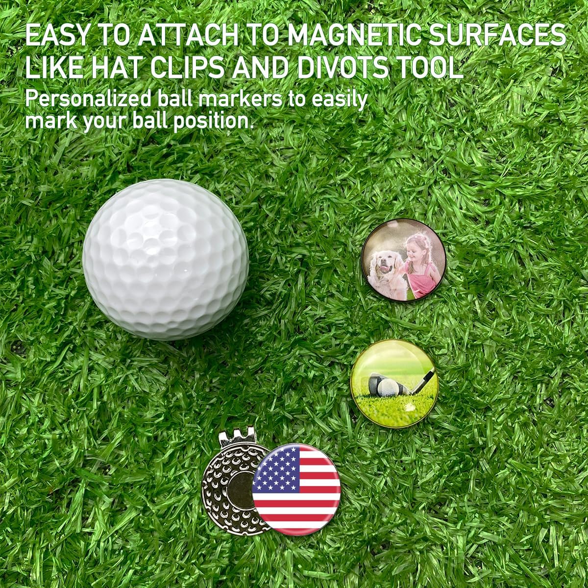 Custom Golf Divot Tool with Ball Marker, Personalized Foldable Golf Repair Tool, Golf Accessories Gift for Men & Women