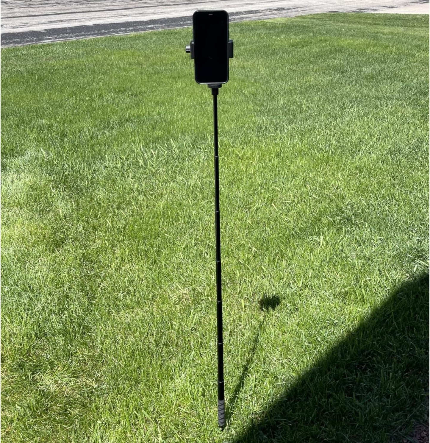 Golf Monopod Selfie Stick with Ground Spike Stake, Golf Swing Analyzer Phone Holder for Training Aid, 52" Adjustable Golf Selfie Stick Phone Stand for Recording Swings