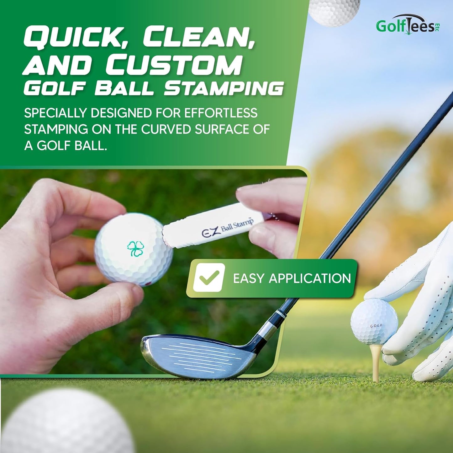 EZBallStamp Golf Ball Stamp - Blue Fleur De Lis