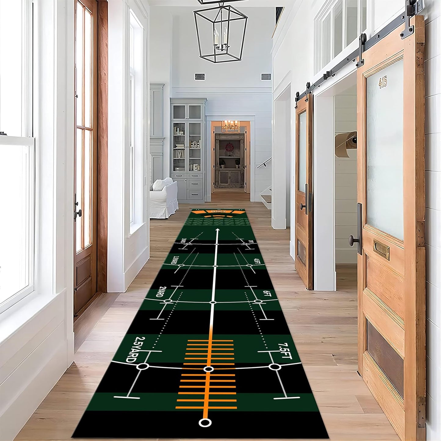 Sports Golf Runner for Entryway, 2x6ft, Golf Course Bedroom Rug, Cozy Soft Home Decor Absorbent Kids Carpet, Foldable Washable Breathable Anti-Slip Rug for Front Door Dining Room