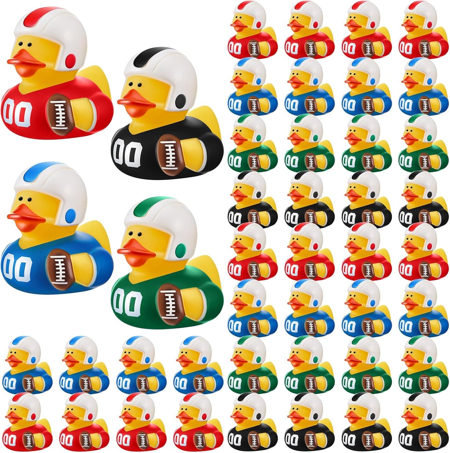 Deekin Rubber Duck 2 Inch Bulk Sport Party Favors for Team Events Game Day Decorations Birthday Party Decorations Club Player Gift(24 Pcs,Football Player)